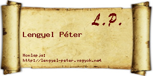 Lengyel Péter névjegykártya