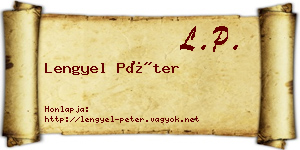 Lengyel Péter névjegykártya